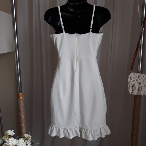 WOMEN'S CUFF DRESS IN IVORY COLOR / SIZE SMALL / LULU'S BRAND - Picture 5 of 11